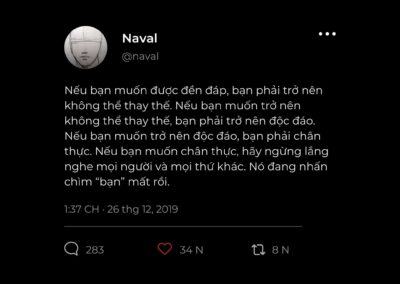 Nếu bạn muốn được đền đáp, bạn phải trở nên không thể thay thế.