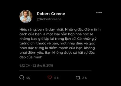 Bạn không được sợ hãi sự độc đáo của mình.